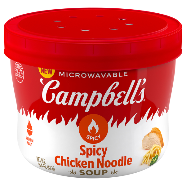 Campbell's Spicy Chicken Noodle Soup Microwavable Bowl