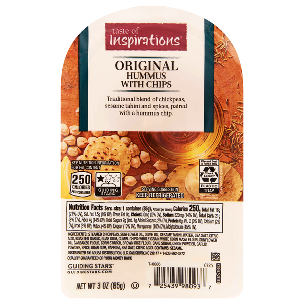 Taste of Inspirations Original Hummus with Chips
