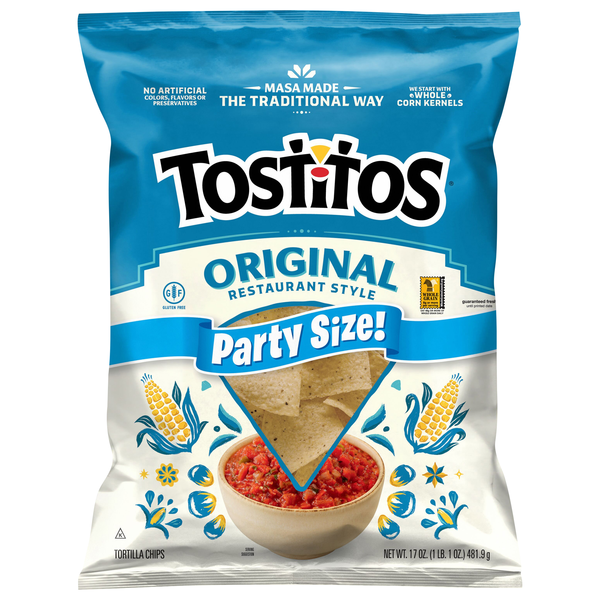 Tostitos Gluten Free Original Restaurant Style Tortilla Chips Party Size