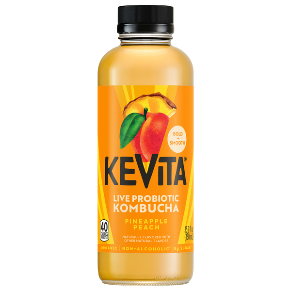 KeVita Organic Pineapple Peach Kombucha