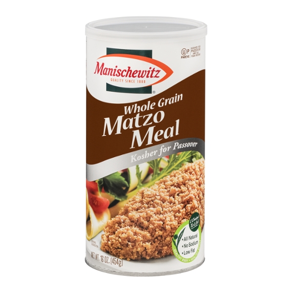 Save on Manischewitz Matzo Meal Whole Grain Unsalted Kosher for