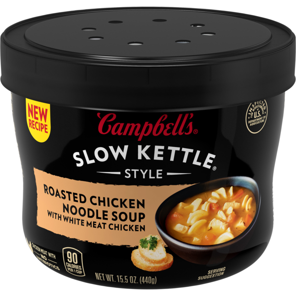 Campbell's Slow Kettle Roasted Chicken Noodle Soup Microwavable Bowl