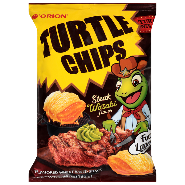 Orion Steak Wasabi Flavored Turtle Chips
