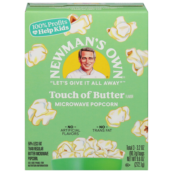 Newman's Own Microwave Popcorn Touch of Butter