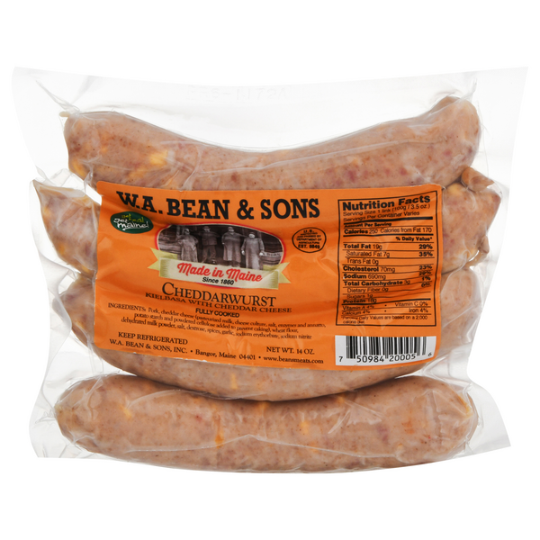 W.A. Bean & Son Cheddarwurst Kielbasa Sausage with Cheddar Cheese