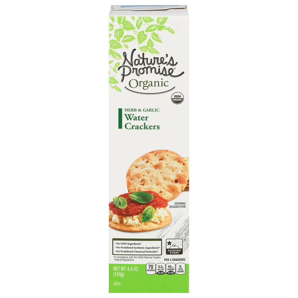 Nature's Promise Organic Herb & Garlic Water Crackers