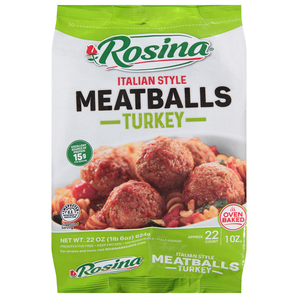 Rosina Turkey Meatballs - apx 22 ct Frozen