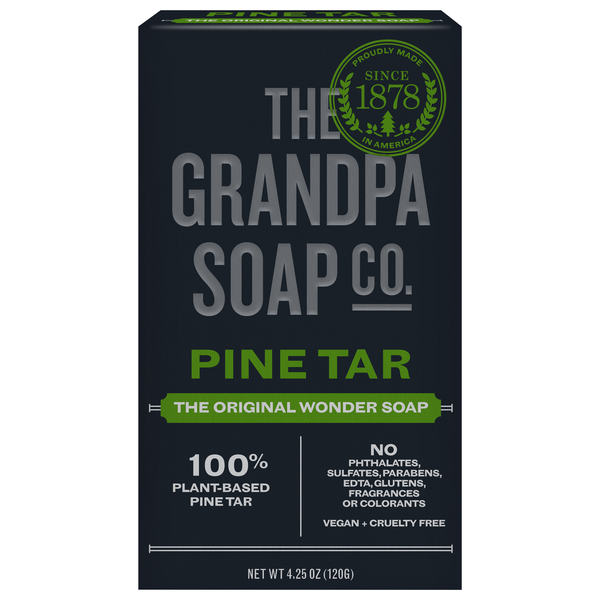 The Grandpa Soap Co. Original Pine Tar Face Body & Hair Bar