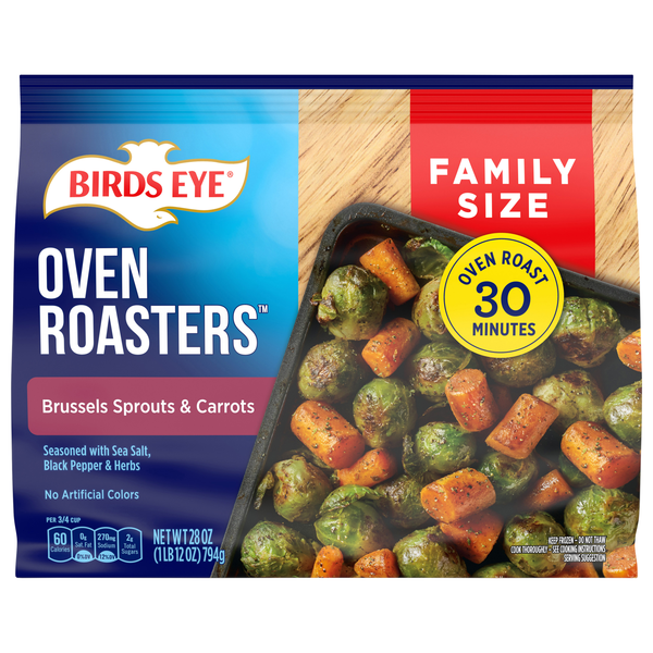 Birds Eye Oven Roasters Brussels Sprouts & Carrots Family Size Frozen