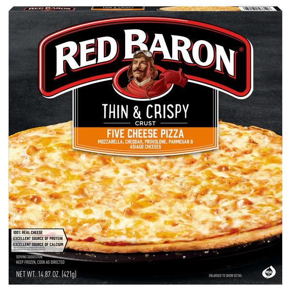 Red Baron Thin & Crispy Crust Five Cheese Pizza Frozen