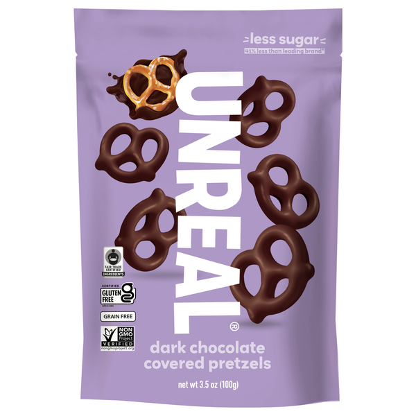 UNREAL Gluten & Grain Free Dark Chocolate Covered Pretzels