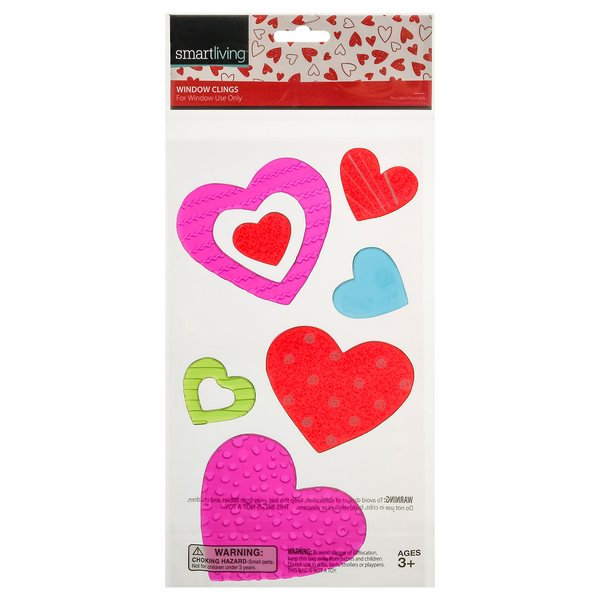 Smart Living Window Clings Valentine's Day Hearts