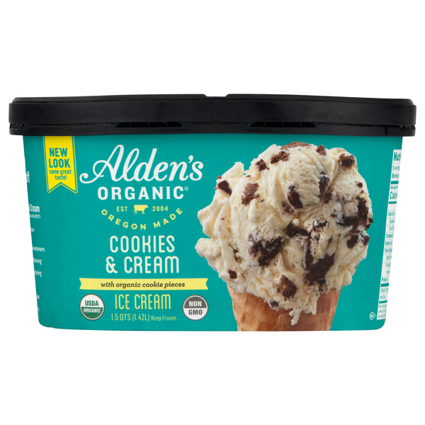Alden's Organic Cookies & Cream Ice Cream