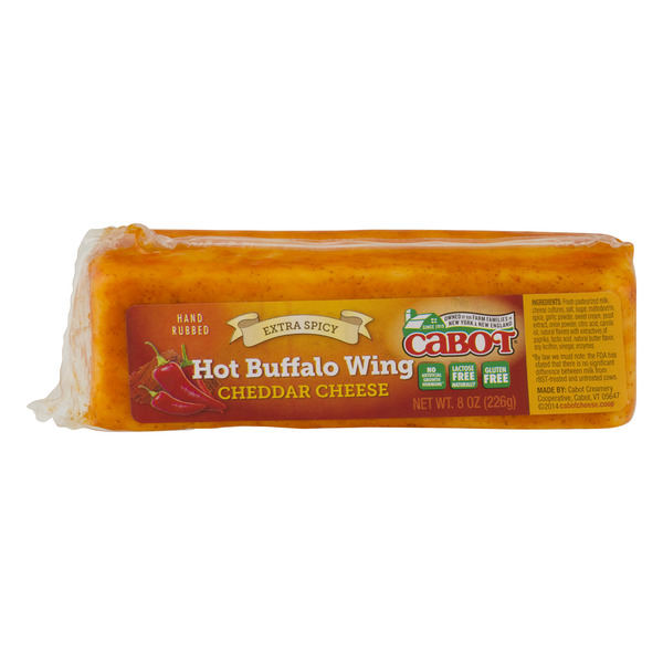 Save on Cabot Cheddar Cheese Extra Spicy Hot Buffalo Wing Gluten Free