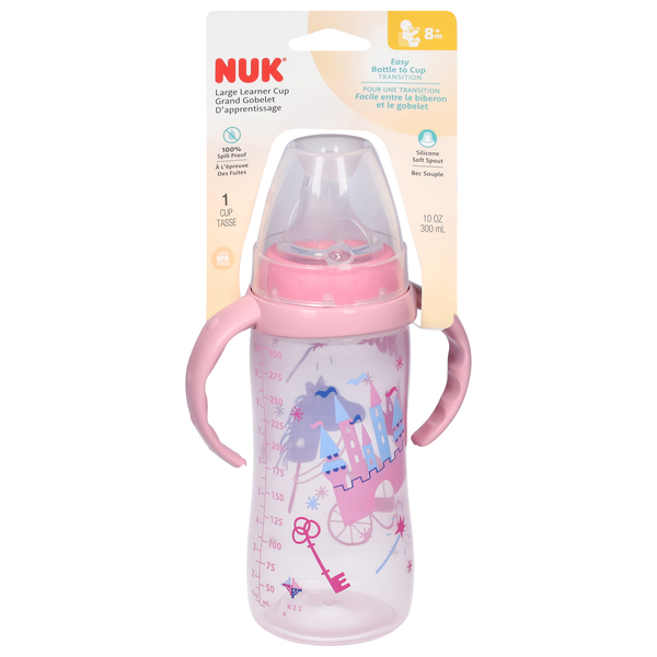 NUK Large Learner Cup 10 oz 8m+ Pink