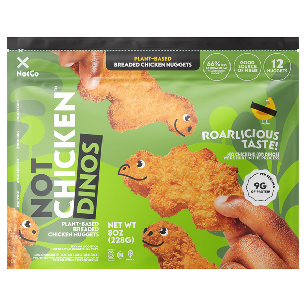 NotCo Not Chicken Dinos Plant-Based Breaded Chicken Nuggets - 12 ct Frozen