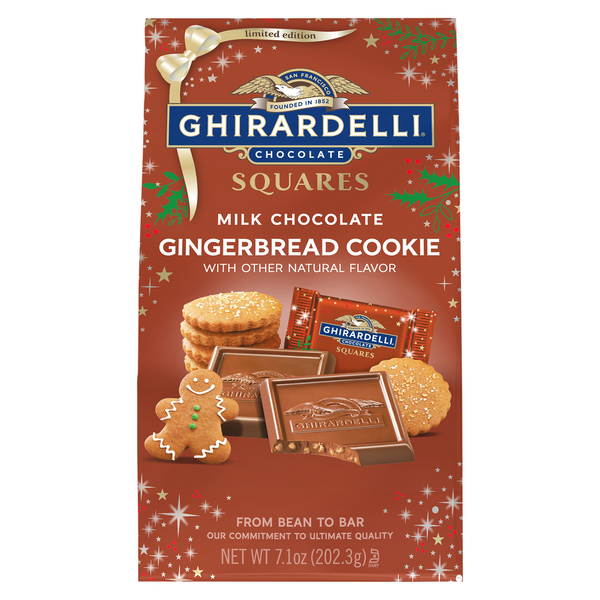 Save on Ghirardelli Milk Chocolate Gingerbread Cookie Squares Order
