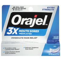 Orajel Extra Strength Oral Pain Reliever Gel for All Mouth Sores