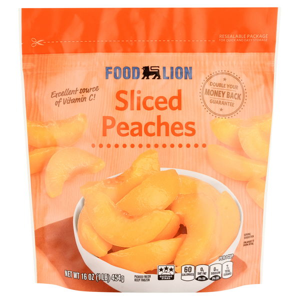 Food Lion Sliced Peaches Frozen