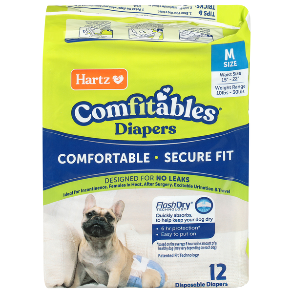 Hartz Comfitables Disposable Dog Diapers Size M