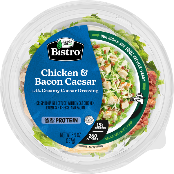 Save on Ready Pac Bistro Chicken & Bacon Caesar Salad Bowl Order Online