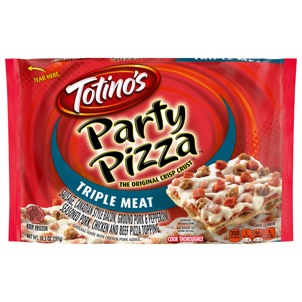 Totino's Triple Meat Party Pizza Frozen