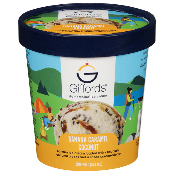 Gifford's Banana Caramel Coconut HomeMaine Ice Cream