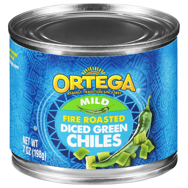 Ortega Diced Fire Roasted Mild Green Chiles