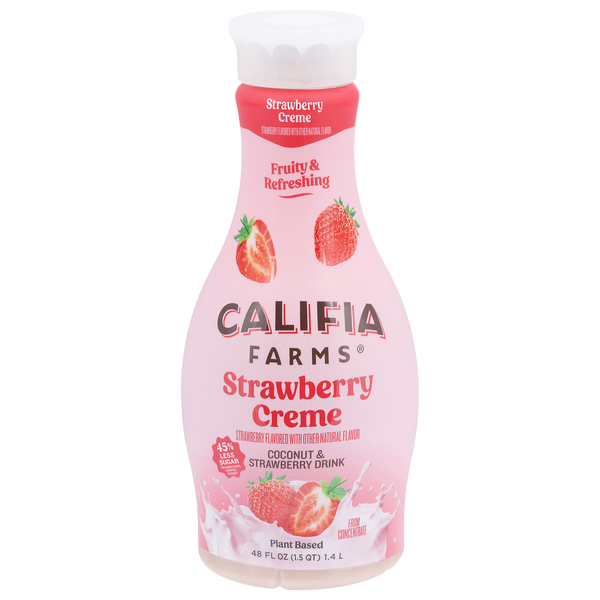 Califia Farms Plant Based Strawberry Creme Coconut & Strawberry Drink