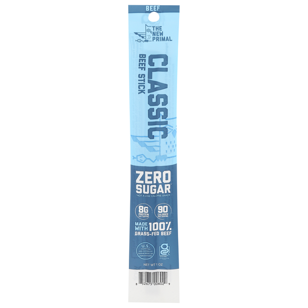 The New Primal Zero Sugar Classic Grass-Fed Beef Stick