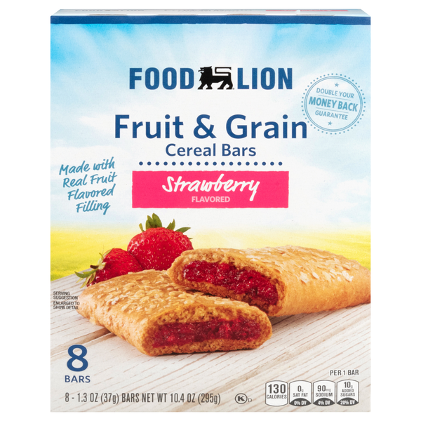 Food Lion Strawberry Fruit & Grain Cereal Bars - 8 ct