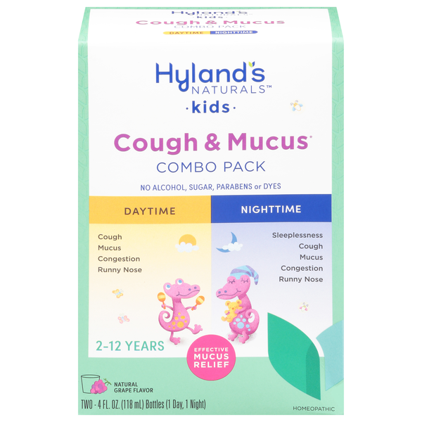 Hyland's Naturals Kids Daytime/Nighttime Cough & Mucus Relief Grape - 2 pk
