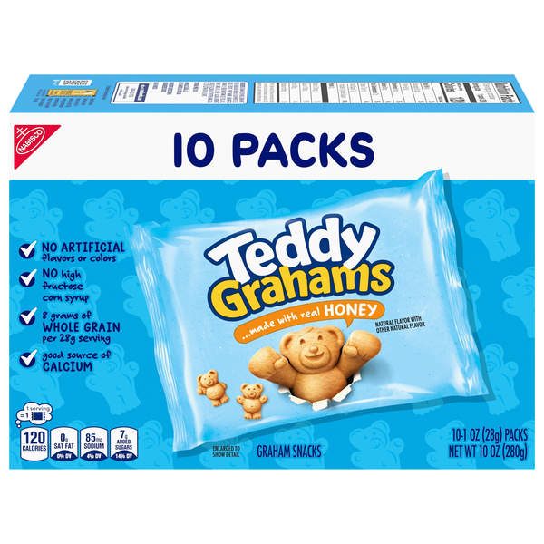 Nabisco Teddy Grahams Honey Graham Snacks - 10 ct