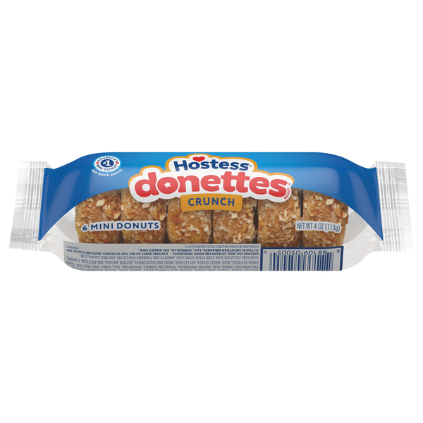 Hostess Donettes Mini Crunch Donuts - 6 ct