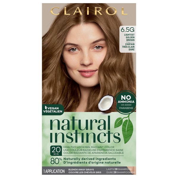 Save on Clairol Natural Instincts Hair Color Light Golden Brown 6.5G