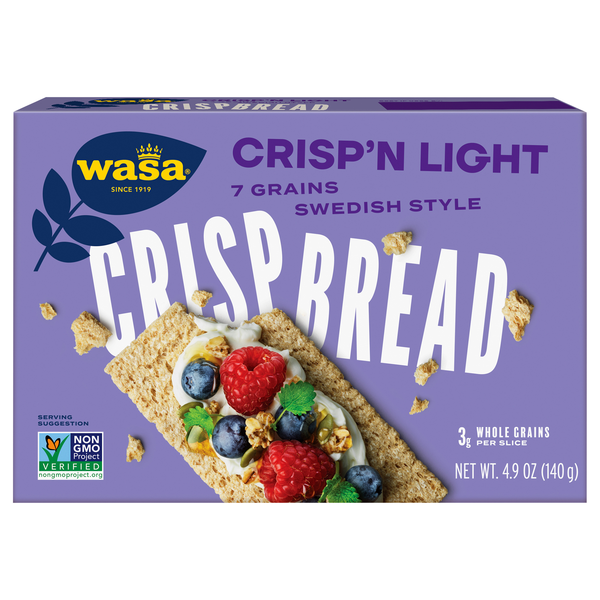 Wasa Crisp'n Light 7 Grains Swedish Style Crispbread Crackers