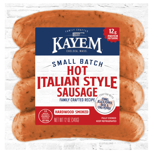 Kayem All Natural Hot Italian Style Sausage - 4 ct