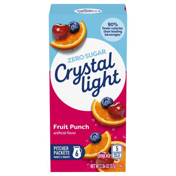 Crystal Light Pitcher Packets Fruit Punch Drink Mix - 6 ct