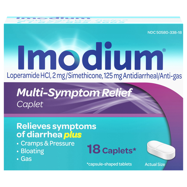 Imodium Multi-Symptom Relief Anti-Diarrheal Anti-Gas Caplets