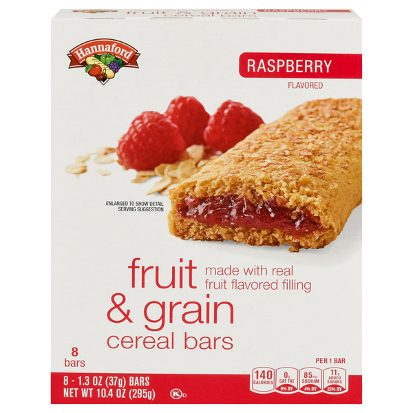Hannaford Raspberry Fruit & Grain Cereal Bars - 8 ct
