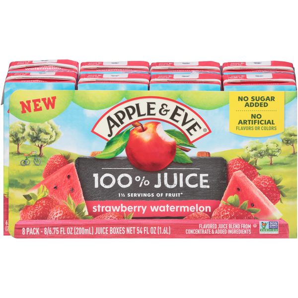 Apple & Eve 100% Juice Boxes Strawberry Watermelon - 8 pk
