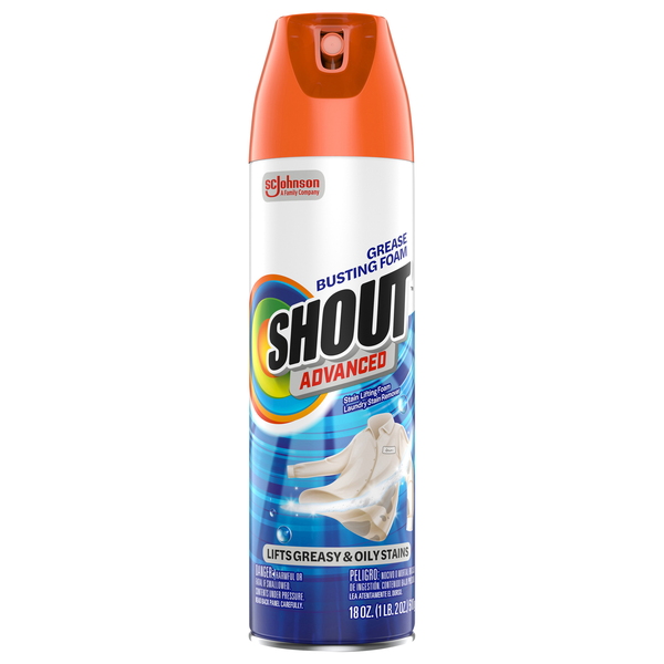 Shout Advanced Grease Busting Laundry Stain Remover Foam
