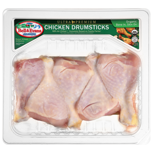 Bell & Evans Organic Free Range Chicken Drumsticks Fresh