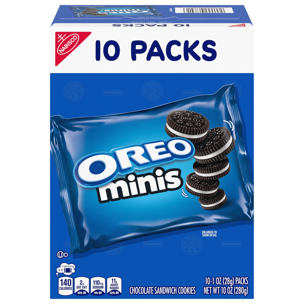 OREO Mini Chocolate Sandwich Cookies - 10 ct