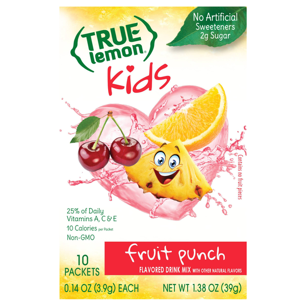 True Lemon Kids Fruit Punch Drink Mix - 10 ct