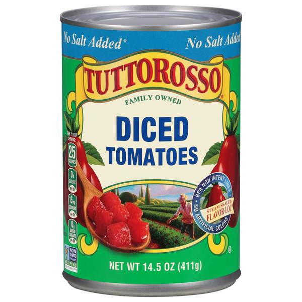 Tuttorosso No Salt Added Diced Tomatoes