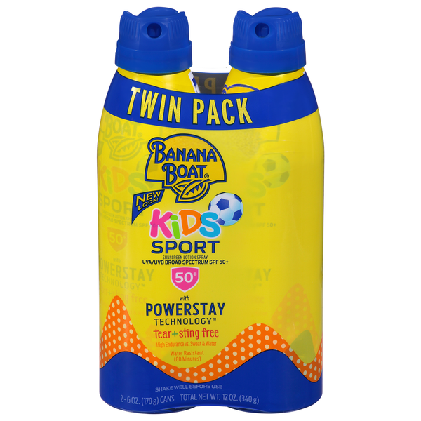 Banana Boat Kids Sport SPF 50+ Sunscreen Spray - 2 ct