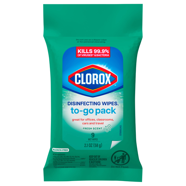 Clorox Disinfecting Wipes Fresh Scent To Go Pack