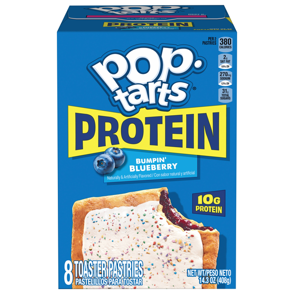 Pop-Tarts Bumpin' Blueberry Protein Toaster Pastries - 8 ct