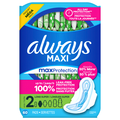 Always Maxi Size 2 Unscented Long Super Pads with Wings